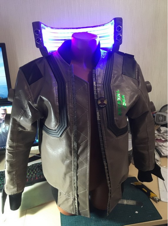 Cyberpunk cosplay jacket 2077 led rgb li..